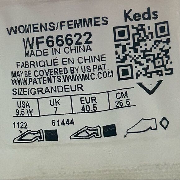 Keds X Rifle Paper Co Champion Women’s Shoes Sneakers White Gold Size 9.5 Wide - Picture 8 of 8